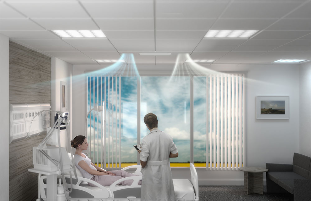 hospital with clean airflow