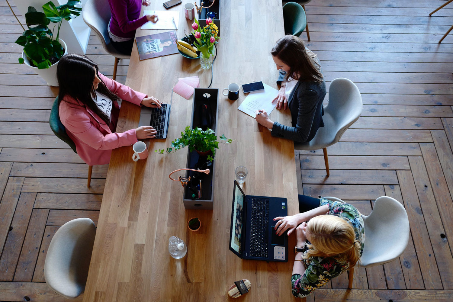 people working on computers